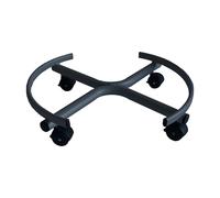 Tecnokit Support de Fût à Huile - Chariot Porte-Tout Pour Huile - Conteneur en Acier avec Roulettes - Support Conteneur Huile Bas - 30L - Diamètre Intérieur 32 cm - Noir