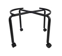 Tecnokit Support pour tige d'huile - Chariot à huile - Conteneur en acier avec roulettes - Support de récipient à huile haute - 50 L - Diamètre intérieur 37,5 cm - Noir