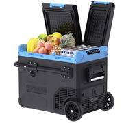 Tecnolove Réfrigérateur de voiture 12 V 45 l - Refroidissement rapide - 12/24 V CC 100-240 V CA - Pour camping, camion, van, voyage, SUV, voyages en voiture, maison (batterie non incluse)