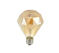 TECNOLUX EURO -LED Ampoules à filament 4W E27, éclairage LED vintage 4W Edison Hot 3000K Diamond