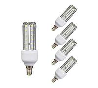 TECNOLUX EURO - Tube Ampoule Led 3U E14 6400K Lumière Froide 9W (Pack5)