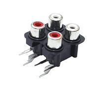 Tecnostore CONNECTEUR 4 RCA STÉRÉO DE PANNEAU vertical prise femelle audio PCB câble pc