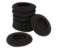 TecnoStore® Lot de 2 housses de rechange en mousse noire pour écouteurs 60 mm