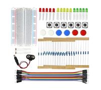 TECNOULAB 1 ensemble appareil électronique de démarrage avec Breadboard, LED, câbles Jumper et bouton-poussoir, kit de pratique pour circuits de base