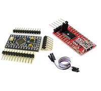 TECNOULAB 1 pièces convertisseur série Pro Mini Atmega 328P 5 V/16 MHz + 1 pièces convertisseur série FTDI FT232RL USB vers TTL