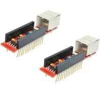 TECNOULAB 2 pièces Bouclier Ethernet ENC28J60 HR911105A Nano Shield V3.0 RJ45, Module de Serveur Web