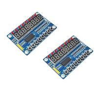 TECNOULAB 2 pièces Module d'affichage de clé TM1638 Tube LED numérique 8 Bits