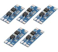 TECNOULAB 5 pièces Batterie Li-ION Lipo 2S 8A 7.4v 8.4V 18650, Carte de Protection BMS PCM 15A Peak