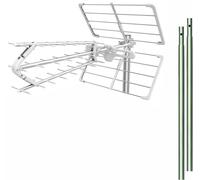 TECNOVOZ Kit antenne TV 5G 18 dB + 2 mâts 1 m