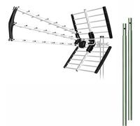 TECNOVOZ Kit antenne TV 5G 18 dB + 2 mâts 1 m