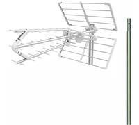 TECNOVOZ Kit antenne TV 5G 18 dB + mât 1,20 m