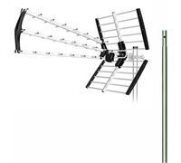 TECNOVOZ Kit antenne TV 5G 18 dB + mât 1,20 m