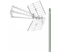 TECNOVOZ Kit antenne TV 5G 20 dB + mât 1,20 m