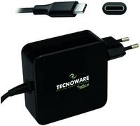 Tecnoware Alimentation universelle USB-C de 65 W - Chargeur compatible avec tous les ordinateurs portables dotés d`un port USB-C (Macbook Pro/Air, Asus, Samsung, Huawei) - Longueur câble 210 cm