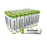 Tecnoware Power Systems - Batteries Ultra Alcalines AAA | Longue Durée de Vie | Sécurité Maximale | Emballage Écologique | 1.5 Volts, Blanc, AAA