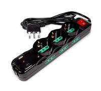 Tecnoware Power Systems - Multiprise Power Cleaner 9 - 3 Schuko/IT, 6 IT, USB-A&USB-C 3.0, Noir