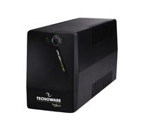 Tecnoware UPS 1100VA pour PC/Modem, pas pour Gaming/Console, onduleur ERA PLUS, 2 prises Schuko, logiciel, protection contre coupures et surtensions pour PC, modem, vidéosurveillance, caisse, NAS, POS