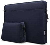 TECOOL 13,3 Pouces Housse pour Macbook Air 13 M1 13,6 M2 M3 2010-2024, MacBook Pro 13/14 M1 M2 M3, 13,5 Surface Laptop, 13,3 Lenovo HP Dell Acer Pochette Ordinateur Portable Protection, Bleu foncé