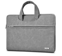 TECOOL 15,6 Pouces Pochette Ordinateur Portable pour 15-15,6" Lenovo HP ASUS Acer Chromebook Dell Samsung PC, Macbook Pro 16 M3 M2 2023, Matebook D16/D15, Protection Housse Portable Sac 15, Gris