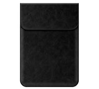 TECOOL 15 Pouces Housse PC Portable Cuir PU,Pochette Ordinateur pour 2019-2021 2023 MacBook Pro 16 M3 A2991/M2 A2780/M1 A2485/A2141,2012-2019 MacBook Pro 15 (A1990/A1707/A1398) XPS 15 - Noir