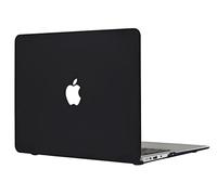TECOOL Coque Compatible avec Ancien MacBook Air 13 Pouces 2010-2017 (A1466 1369), Coque Rigide de Protection en Plastique Fine, Noir
