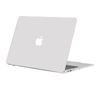TECOOL Coque Compatible avec Ancien MacBook Air 13 Pouces 2017-2010 (Modèle A1466 et A1369), Coque Rigide de Protection en Plastique Fine, Givre Blanc Translucide