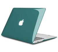 TECOOL Coque Compatible avec Ancien MacBook Air 13 Pouces 2017-2010 (Modèle A1466 et A1369), Coque Rigide de Protection en Plastique Fine, Cristal Turquoise Foncé