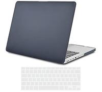 TECOOL Coque Compatible avec Ancien MacBook Pro 15 Pouces Retina 2015 2014 2013 2012 (A1398), Coque Rigide en Plastique Fine et Protection Clavier (UE AZERTY), Gris-Noir