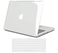 TECOOL Coque Compatible avec Ancien MacBook Pro 15 Pouces Retina 2015 2014 2013 2012 (A1398), Coque Rigide en Plastique Fine et Protection Clavier (UE AZERTY), Cristal Transparente