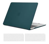 TECOOL Coque Compatible avec MacBook Air M1 (A2337) et MacBook Air 13 Pouces 2020 2019 2018 (A2179 A1932), Coque Rigide en Plastique Fine et Protection Clavier (UE AZERTY), Turquoise Foncé