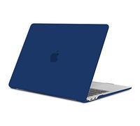 TECOOL Coque Compatible avec MacBook Air M1 (A2337) et MacBook Air 13 Pouces Retina 2020 2019 2018 (A2179 A1932), Coque Rigide de Protection en Plastique Fine, Bleu Marine