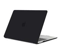 TECOOL Coque Compatible avec MacBook Air M1 (A2337) et MacBook Air 13 Pouces Retina 2020 2019 2018 (A2179 A1932), Coque Rigide de Protection en Plastique Fine, Noir