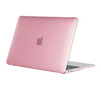 TECOOL Coque Compatible avec MacBook Air M1 (A2337) et MacBook Air 13 Pouces Retina 2020 2019 2018 (A2179 A1932), Coque Rigide de Protection en Plastique Fine, Cristal Fuchsia