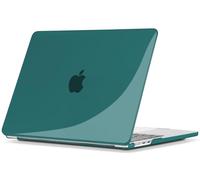 TECOOL Coque Compatible avec Nouveau MacBook Air M4 M3 M2 13.6 Pouces 2025 2024 2022 (A3240 A3113 A2681), Coque Rigide de Protection en Plastique Fine, Cristal Turquoise Foncé