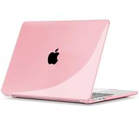 TECOOL Coque Compatible avec MacBook Air M5 M4 M3 M2 13.6 Pouces 2022-2026 A3449 A3240 A3113 A2681, Coque Rigide de Protection en Plastique Fine, Cristal Fuchsia