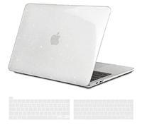 TECOOL Coque Compatible avec MacBook Pro 13 2016-2022 (M2 M1 A2338/A2289/A2251/A2159/A1989/A1706/A1708), Coque Rigide en Plastique Fine et Protection Clavier (UE AZERTY), Paillette Transparente