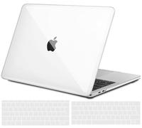 TECOOL Coque Compatible avec MacBook Pro 13 Pouces 2016-2022 (M2 M1 A2338/A2289/A2251/A2159/A1989/A1706/A1708), Coque Rigide en Plastique Fine et Protection Clavier (UE AZERTY), Cristal Transparente