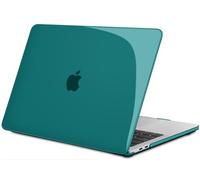 TECOOL Coque Compatible avec MacBook Pro 13 Pouces 2016-2022 (M2 M1 A2338, A2289, A2251, A2159, A1989, A1706, A1708), Coque Rigide de Protection en Plastique Fine, Cristal Turquoise Foncé