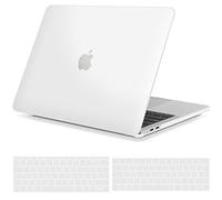 TECOOL Coque Compatible avec MacBook Pro 13 Pouces 2016-2022 (M2 M1 A2338/A2289/A2251/A2159/A1989/A1706/A1708), Coque Rigide en Plastique Fine et Protection Clavier (UE AZERTY), Transparente Givre