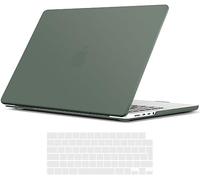 TECOOL Coque Compatible avec MacBook Pro 14 Pouces M4 M3 M2 M1 Pro/Max 2021-2024 (A3112 A3401 A3185 A2918 A2992 A2779 A2442), Coque Rigide en Plastique Fine et Protection Clavier (UE), Vert Armée