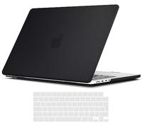 TECOOL Coque Compatible avec MacBook Pro 14 Pouces M4 M3 M2 M1 Pro/Max 2021-2024 (A3112 A3401 A3185 A2918 A2992 A2779 A2442), Coque Rigide en Plastique Fine et Protection Clavier (UE), Noir