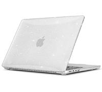 TECOOL Coque Compatible avec MacBook Pro 14 Pouces M5 M4 M3 M2 M1 Pro Max 2021-2026, Coque Rigide de Protection en Plastique Fine, Paillette Transparente