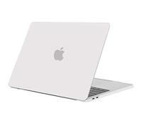 TECOOL Coque Compatible avec MacBook Pro 15 Pouces 2016-2019 (A1990 A1707) avec Touch Bar, Coque Rigide de Protection en Plastique Fine, Blanc Translucide
