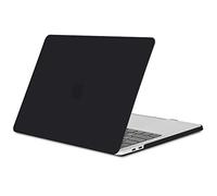 TECOOL Coque Compatible avec MacBook Pro 15 Pouces 2016-2019 (A1990 A1707) avec Touch Bar, Coque Rigide de Protection en Plastique Fine, Noir