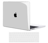 TECOOL Coque Compatible avec MacBook Pro 15 Pouces 2019 2018 2017 2016 (A1990 A1707) avec Touch Bar, Coque Rigide en Plastique Fine et Protection Clavier (UE AZERTY), Cristal Transparente