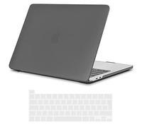 TECOOL Coque Compatible avec MacBook Pro 16 Pouces 2020 2019 (A2141) avec Touch Bar, Coque Rigide en Plastique Fine et Protection Clavier (UE AZERTY), Gris