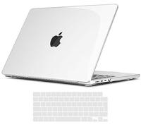 TECOOL Coque pour MacBook Pro 16 Pouces 2023 2021 A2991 A2780 A2485 avec Puce M3 M2 M1 Pro/Max, Transparente Case Étui Rigide Mince Plastique et Protection AZERTY Clavier, Crystal Clair