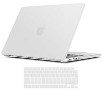 TECOOL Coque pour MacBook Pro 16 Pouces M5 M4 M3 M2 M1 Pro Max 2021-2026 A3428 A3429 A3403 A3186 A2991 A2780 A2485, Coque Rigide en Plastique Fine et Protection Clavier (UE), Mat Transparent
