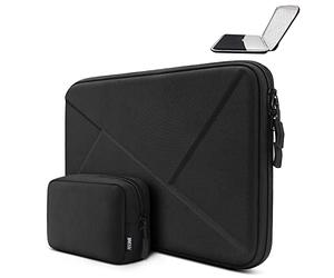 TECOOL Housse Ordinateur Portable 13 Pouces, Anti-Choc Pochette pour MacBook Air/Pro 2022 M2, MacBook Air 13 M1 2020-2018, MacBook Pro 13 M1 2020-2016, Surface Pro 8-X, Dell XPS 13, Rigide EVA-Noir