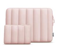 TECOOL Puffy Housse 13-13,3 Pouces pour MacBook Air 13 13.6 M4 M3 M2 M1 2025 2024-2010,MacBook Pro 13/14 M4 M3 M2 M1 2024-2012,13,3" Lenovo HP Dell Étanche Pochette Ordinateur Portable,Rose